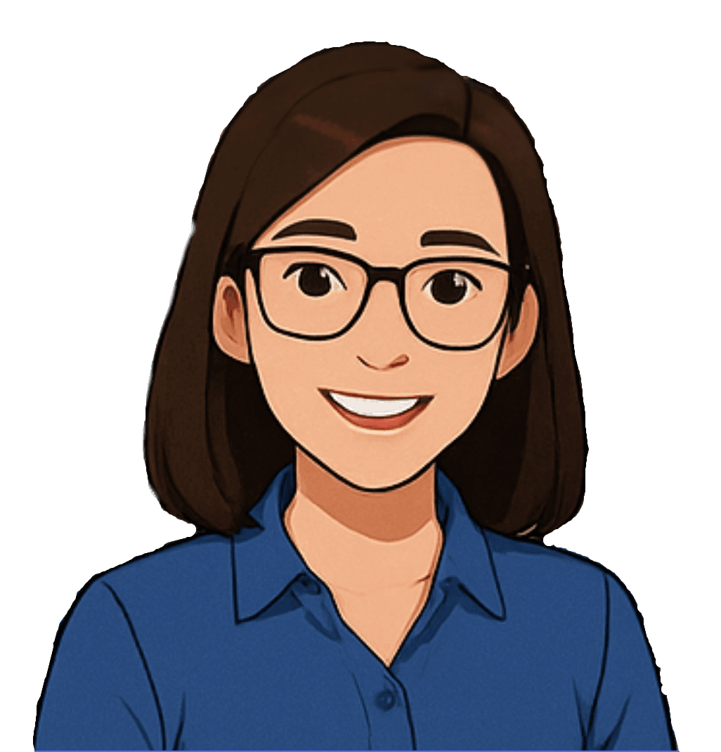 Tessa — friendly AI audio tour guide with glasses and a blue shirt